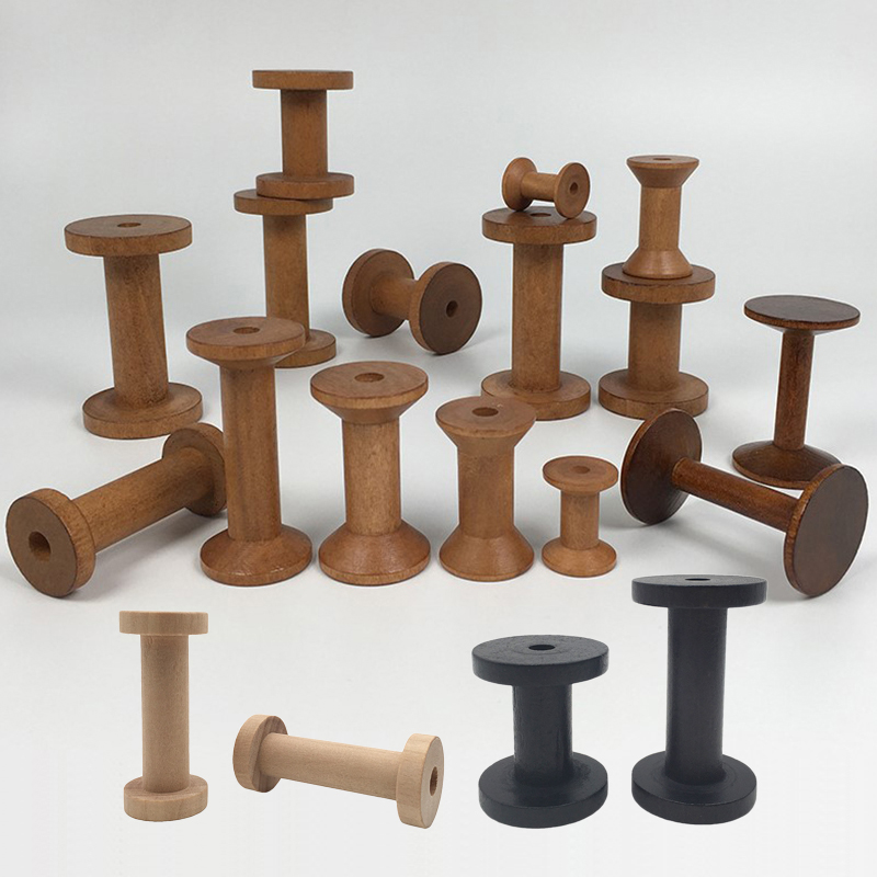 Commercial Embroidery Machine - 10Pcs/Set Vintage Natural Wooden Spools for